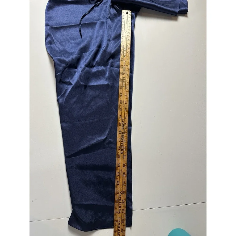 Jones New York Satin Sleep Set Womens Large Navy Tank Top Pants‎ Lounge